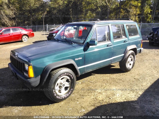 1J4FT68S1TL208668 - 1996 JEEP CHEROKEE SPORT/CLASSIC TURQUOISE photo 2