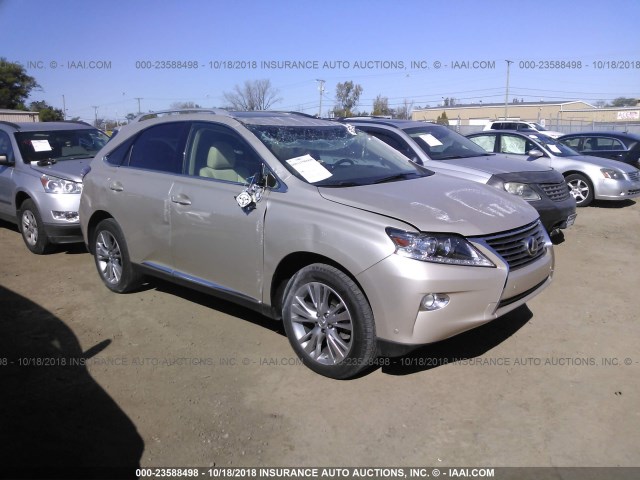 2T2ZK1BA9DC103258 - 2013 LEXUS RX 350 GOLD photo 1