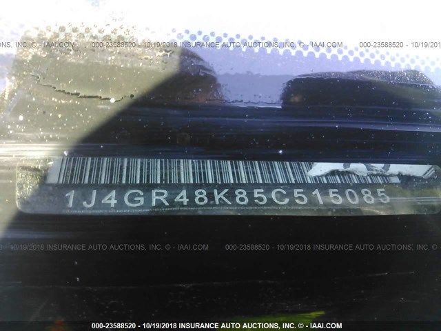 1J4GR48K85C515085 - 2005 JEEP GRAND CHEROKEE LAREDO/COLUMBIA/FREEDOM 银色 照片 9