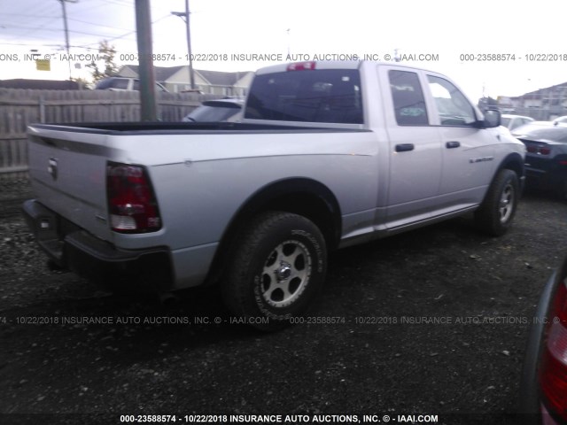 1C6RD6FP8CS158539 - 2012 DODGE RAM 1500 ST SILVER photo 4