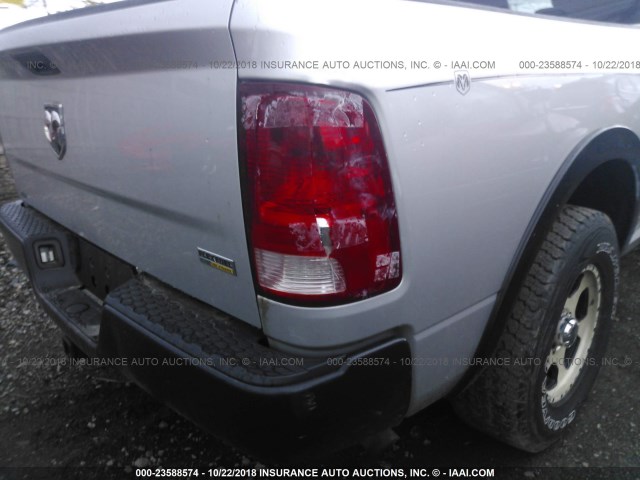 1C6RD6FP8CS158539 - 2012 DODGE RAM 1500 ST SILVER photo 6