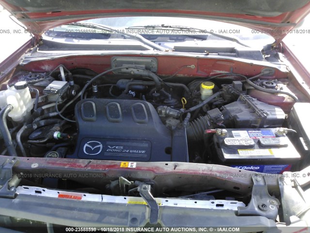 4F2YU09171KM39382 - 2001 MAZDA TRIBUTE LX/ES მუქწითელი ფოტო 10