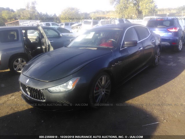 ZAM57RTA9E1126462 - 2014 MASERATI GHIBLI S/Q4 BLACK photo 2