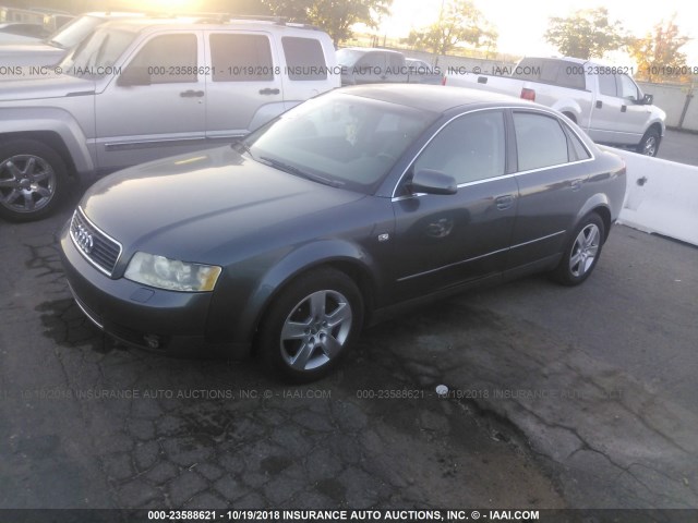 WAUJT68E22A311809 - 2002 AUDI A4 3.0 GRAY photo 2