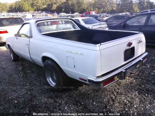 1GCCW80J6BD502669 - 1981 CHEVROLET EL CAMINO WHITE photo 3