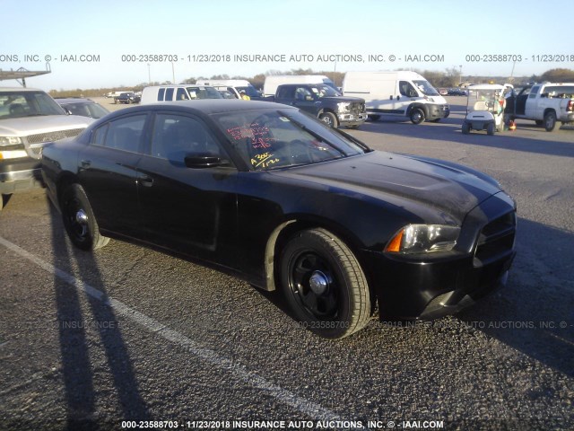 2C3CDXAG5DH535594 - 2013 DODGE CHARGER POLICE BLACK photo 1