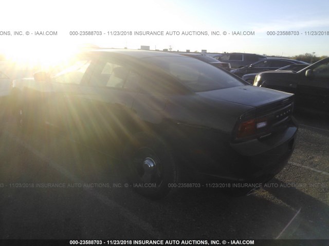 2C3CDXAG5DH535594 - 2013 DODGE CHARGER POLICE BLACK photo 3