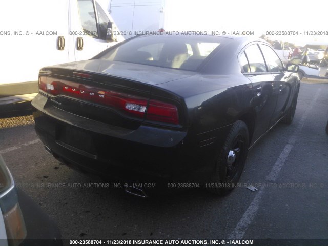 2C3CDXAG4DH535585 - 2013 DODGE CHARGER POLICE BLACK photo 4