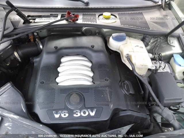 WVWRH63B01P087522 - 2001 VOLKSWAGEN PASSAT GLX 绿色 照片 10