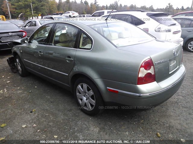 WVWRH63B01P087522 - 2001 VOLKSWAGEN PASSAT GLX 绿色 照片 3