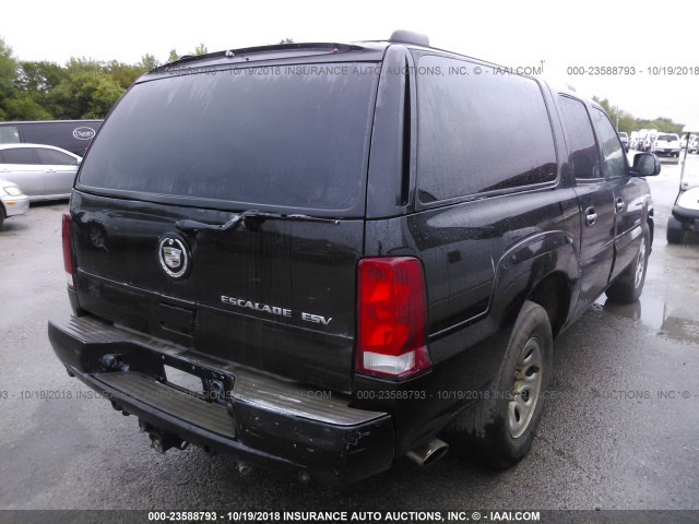 3GYFK66N54G186463 - 2004 CADILLAC ESCALADE ESV BLACK photo 4