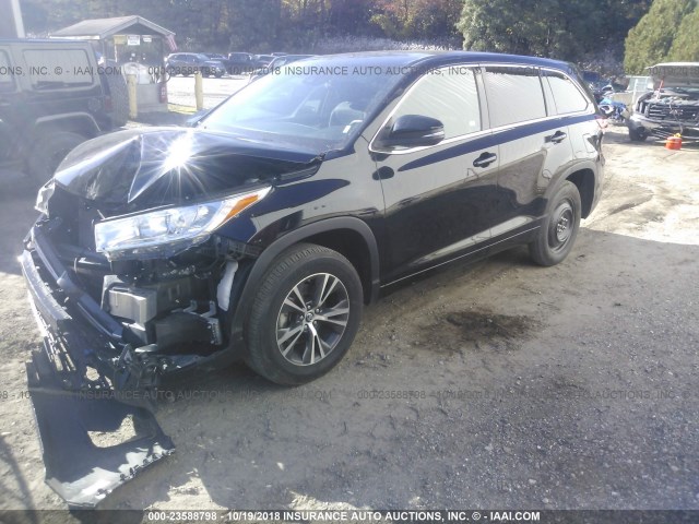 5TDZZRFH2JS245699 - 2018 TOYOTA HIGHLANDER LE/LE PLUS BLACK photo 2