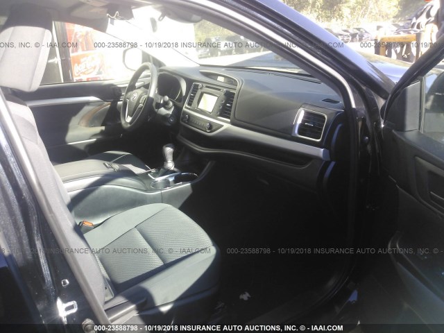 5TDZZRFH2JS245699 - 2018 TOYOTA HIGHLANDER LE/LE PLUS BLACK photo 5