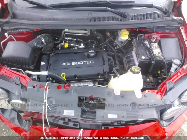 1G1JA6SH9F4160413 - 2015 CHEVROLET SONIC LS 红色 照片 10