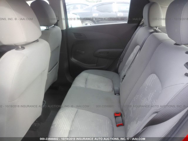 1G1JA6SH9F4160413 - 2015 CHEVROLET SONIC LS 红色 照片 8