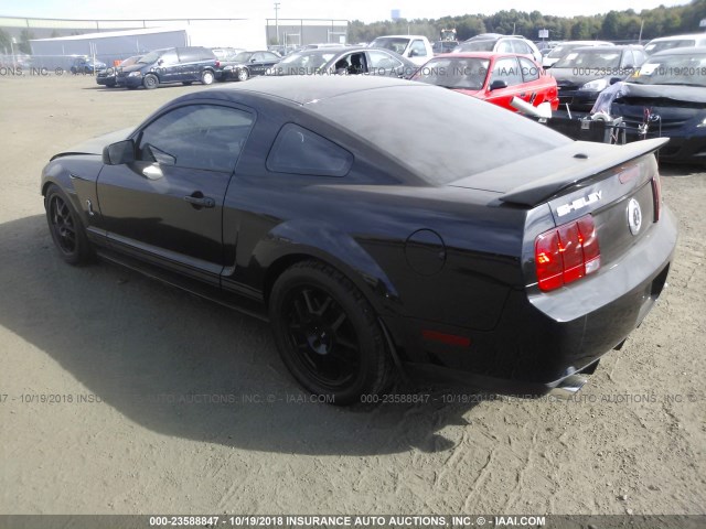 1ZVHT88S475235591 - 2007 FORD MUSTANG SHELBY GT500 BLACK photo 3