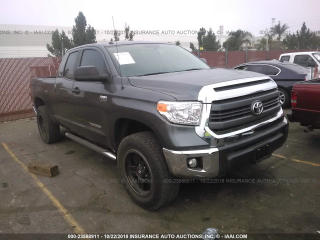 5TFRY5F11FX178139 - 2015 TOYOTA TUNDRA DOUBLE CAB SR/SR5 GRAY photo 1