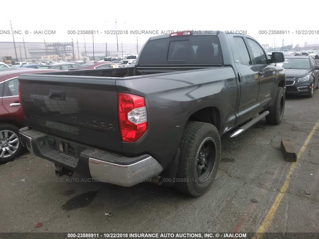 5TFRY5F11FX178139 - 2015 TOYOTA TUNDRA DOUBLE CAB SR/SR5 GRAY photo 4