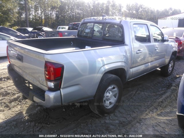 3TMCZ5AN2JM130905 - 2018 TOYOTA TACOMA DBL CAB/SR/TRDSPT/OR/PRO ვერცხლისფერი ფოტო 4