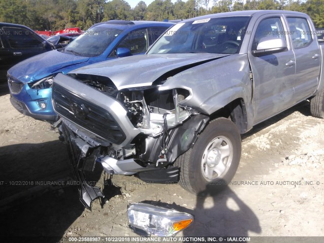 3TMCZ5AN2JM130905 - 2018 TOYOTA TACOMA DBL CAB/SR/TRDSPT/OR/PRO ვერცხლისფერი ფოტო 6