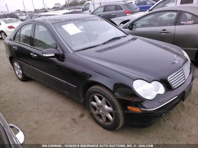 WDBRF61J41F104231 - 2001 MERCEDES-BENZ C 240 BLACK photo 1