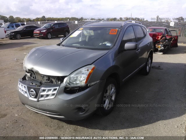 JN8AS5MTXCW603754 - 2012 NISSAN ROGUE S/SV GRAY photo 2