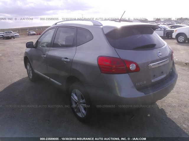 JN8AS5MTXCW603754 - 2012 NISSAN ROGUE S/SV GRAY photo 3