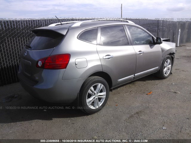 JN8AS5MTXCW603754 - 2012 NISSAN ROGUE S/SV GRAY photo 4