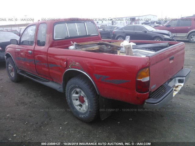 4TAWN74N2TZ096283 - 1996 TOYOTA TACOMA XTRACAB SR5 RED photo 3