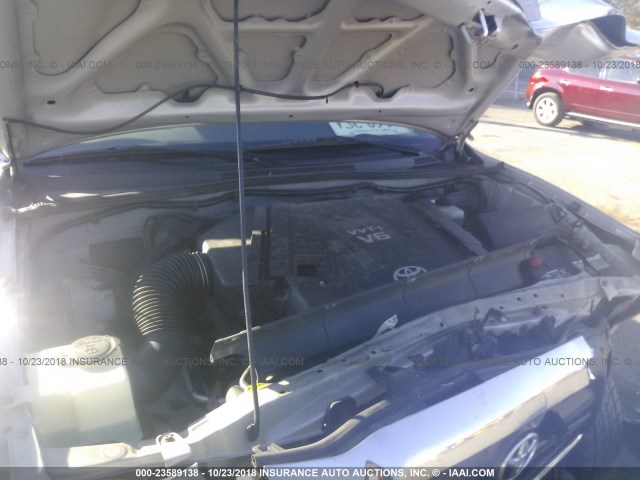 5TELU42N28Z576766 - 2008 TOYOTA TACOMA DOUBLE CAB 银色 照片 10