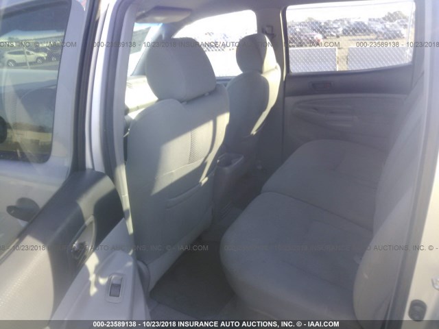 5TELU42N28Z576766 - 2008 TOYOTA TACOMA DOUBLE CAB 银色 照片 8