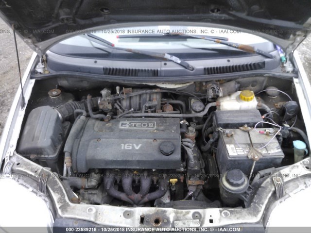 KL1TD52645B308713 - 2005 CHEVROLET AVEO LS GRAY photo 10