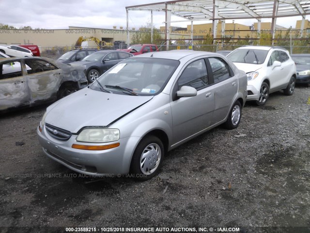KL1TD52645B308713 - 2005 CHEVROLET AVEO LS GRAY photo 2