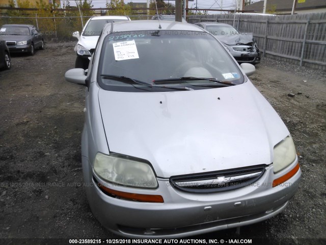 KL1TD52645B308713 - 2005 CHEVROLET AVEO LS GRAY photo 6