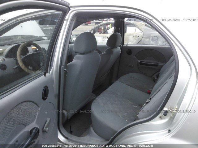 KL1TD52645B308713 - 2005 CHEVROLET AVEO LS GRAY photo 8