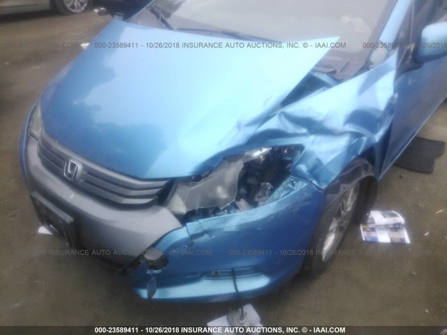 JHMZE2H71AS029887 - 2010 HONDA INSIGHT EX BLUE photo 6