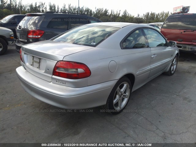 YV1NK53D61J024868 - 2001 VOLVO C70 TURBO SILVER photo 4