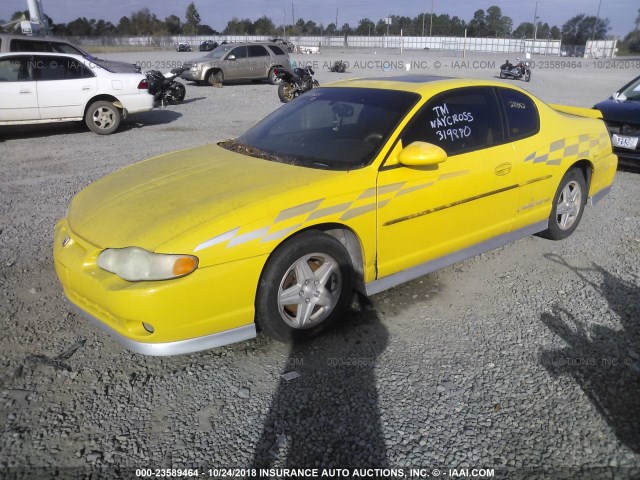 2G1WX15K629319880 - 2002 CHEVROLET MONTE CARLO SS ყვითელი ფოტო 2