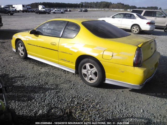 2G1WX15K629319880 - 2002 CHEVROLET MONTE CARLO SS YELLOW photo 3