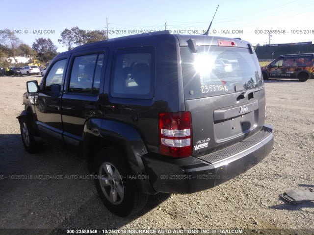 1J4PN2GK7BW529829 - 2011 JEEP LIBERTY SPORT BLACK photo 3