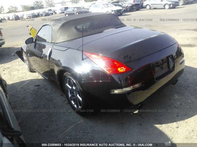 JN1AZ36A64T006338 - 2004 NISSAN 350Z ROADSTER BLACK photo 3