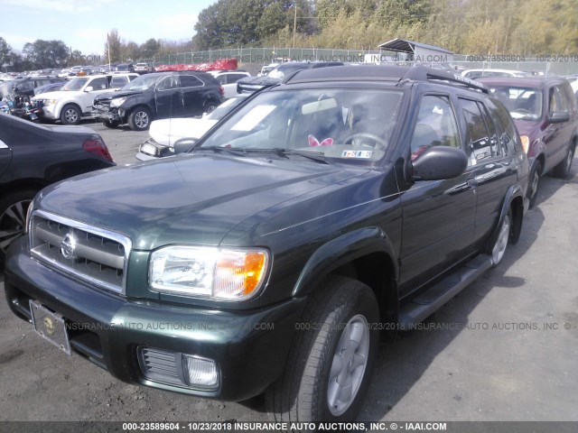 JN8DR09Y12W726440 - 2002 NISSAN PATHFINDER LE/SE GREEN photo 2