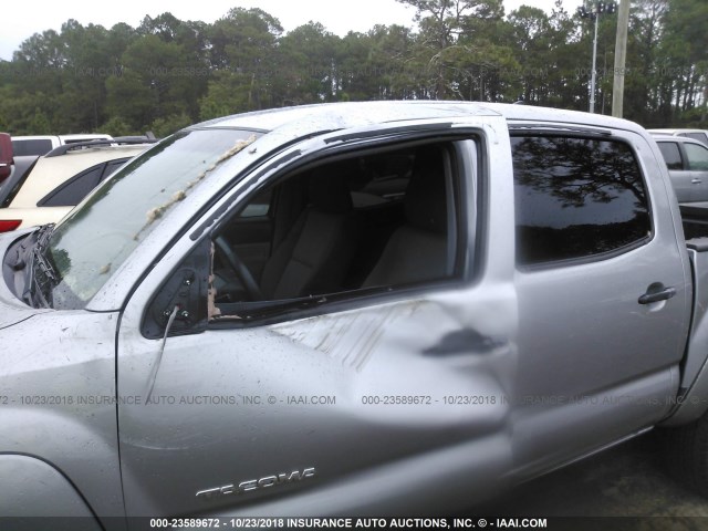 3TMJU4GN9FM176326 - 2015 TOYOTA TACOMA DOUBLE CAB PRERUNNER SILVER photo 6