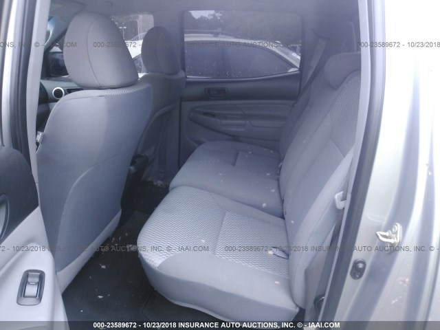 3TMJU4GN9FM176326 - 2015 TOYOTA TACOMA DOUBLE CAB PRERUNNER SILVER photo 8