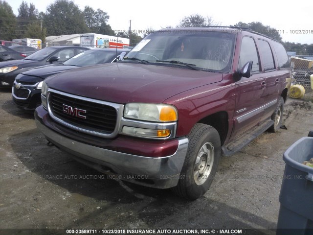 1GKFK16Z72J309322 - 2002 GMC YUKON XL K1500 BURGUNDY photo 2