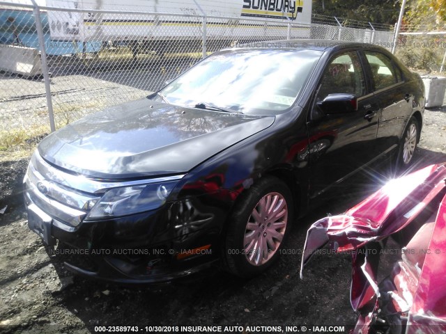 3FADP0L37AR260387 - 2010 FORD FUSION HYBRID BLACK photo 2