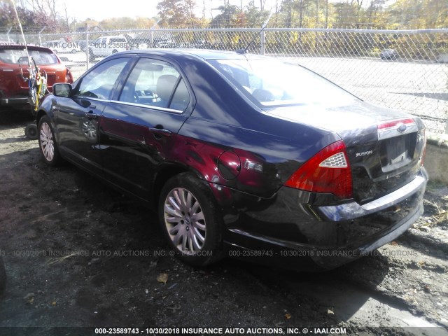 3FADP0L37AR260387 - 2010 FORD FUSION HYBRID BLACK photo 3