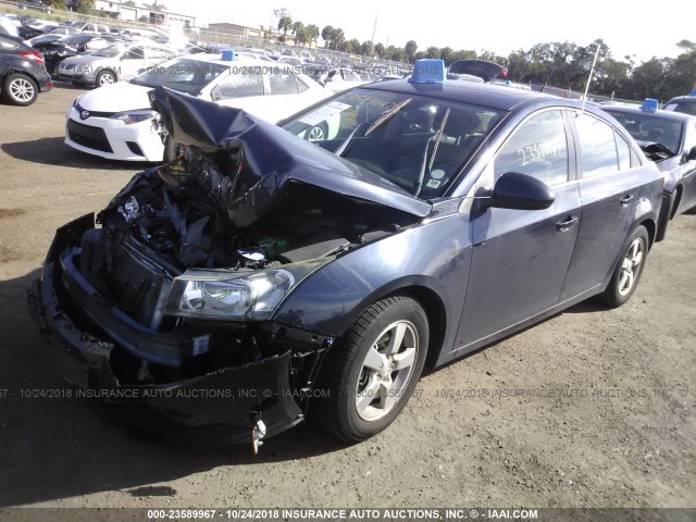 1G1PC5SB8D7307715 - 2013 CHEVROLET CRUZE LT BLUE photo 2