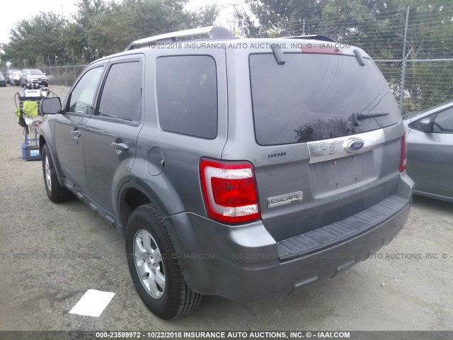 1FMCU04G59KB15019 - 2009 FORD ESCAPE LIMITED GRAY photo 3