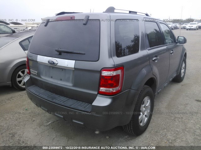 1FMCU04G59KB15019 - 2009 FORD ESCAPE LIMITED GRAY photo 4